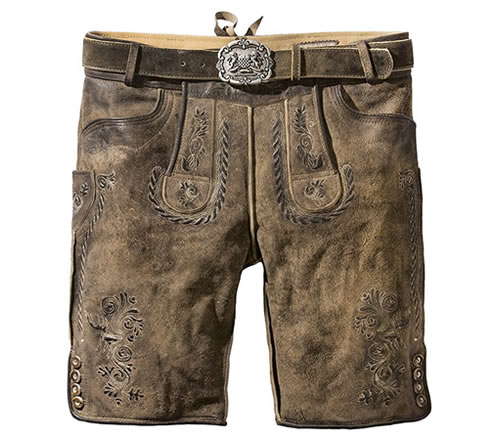 Trachtenhose im Used Look - Stein geäscht von Stockerpoint